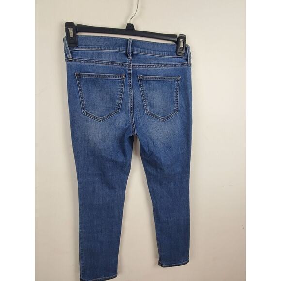 Ann Taylor Petite Jeans Womens 4P The Skinny Crop Mid Rise Skinny Leg Blue - Picture 4 of 6